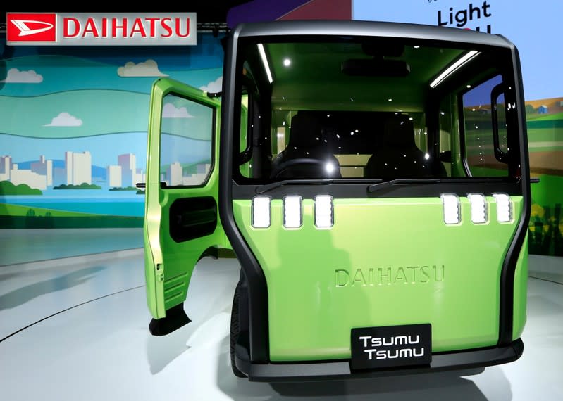 FILE PHOTO: Daihatsu ' Tsumu' care is seen in Tokyo Motor Show in Tokyo