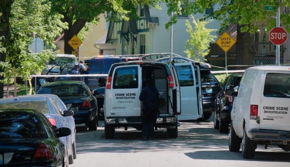 Police are investigating a shooting Sunday after near 79th Terrace and Campbell Streets in Kansas City. The victim was arguing with someone in a vehicle when shots were fired from inside.