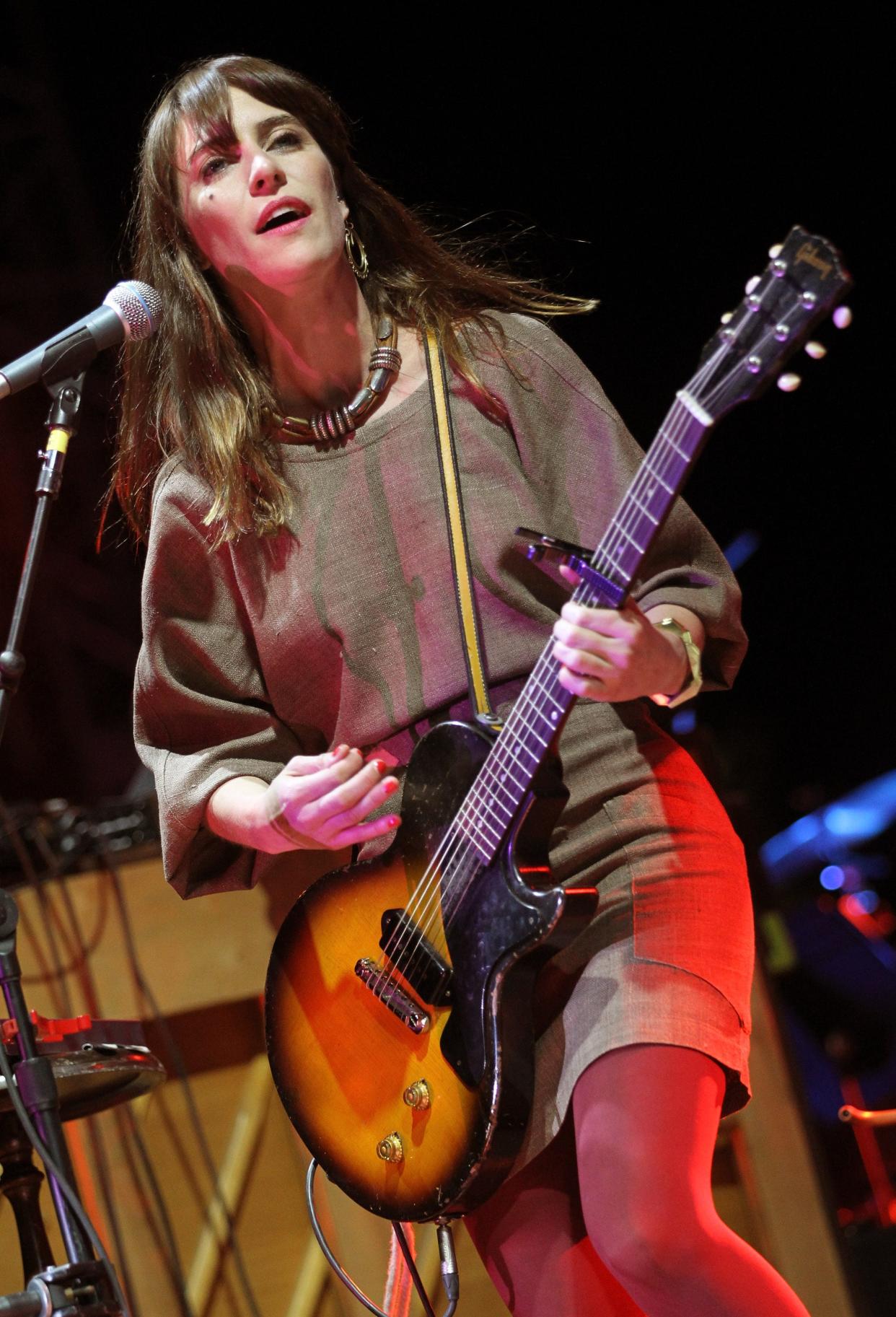 Musician Leslie Feist performs onstage during day 2 of the 2012 Coachella Valley Music & Arts Festival at the Empire Polo Field on April 14, 2012 in Indio, California.