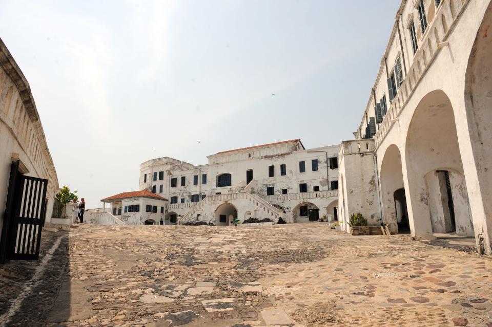 Cape Coast Castle is a fortress used to confine Africans in Ghana before they were shipped abroad in the trans-Atlantic slave trade. Between 1513 and the end of the 19th century, when the slave trade ended, some 24 million Africans were shipped to the Americas by English, Portuguese, French and Dutch traders.