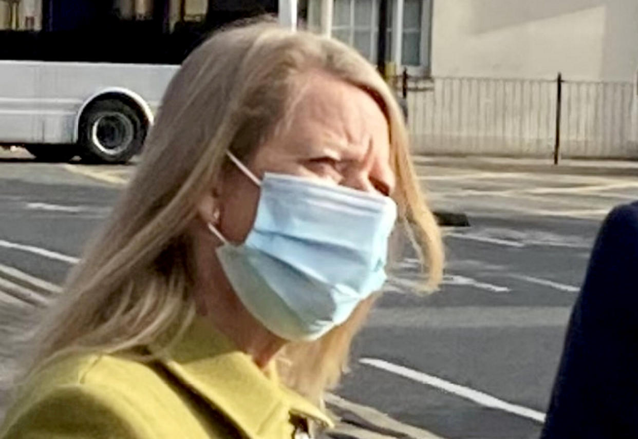 Jane Myhill pictured outside court. (SWNS)