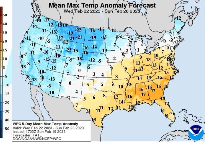 NWS forecast map