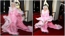 <p>Der 89-jährige, freche Instagram-Star zog in diesem gewagten rosa Federkleid alle Blicke auf sich. (Bild: Getty) </p>