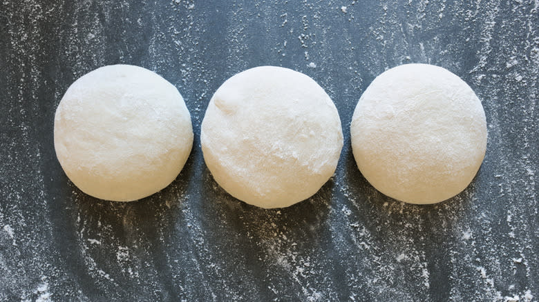 balls of dough resting