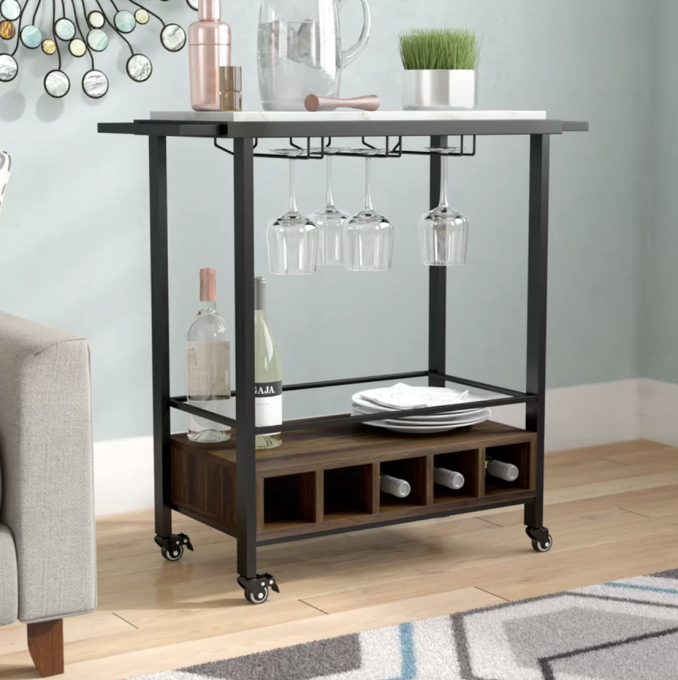 Wade Logan Domingues Bar Cart (Photo via Wayfair)