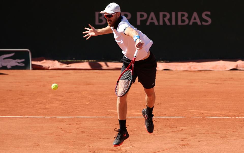 Jamie Murray in action at the French Open on Wednesday - GETTY IMAGES