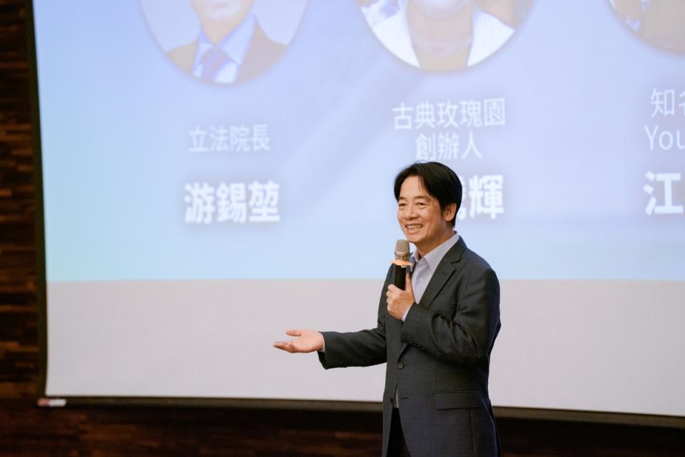 民進黨總統參選人賴清德25日到東海大學演講。   圖：賴競辦提供