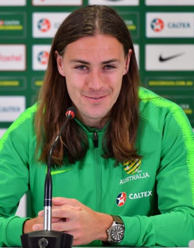Jackson Irvine's flowing locks could be in danger should he find the back of the net in Russia