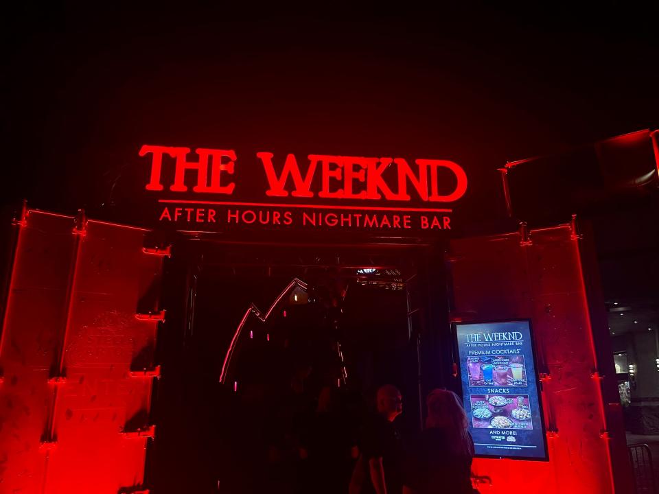the weeknd bar at universal hollywood halloween horror nights
