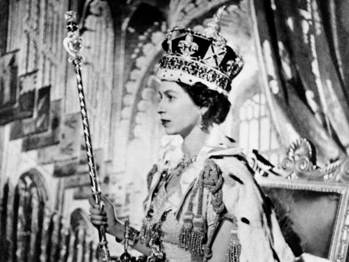 Queen Elizabeth II on her coronation day in 1953 (AFP via Getty Images)