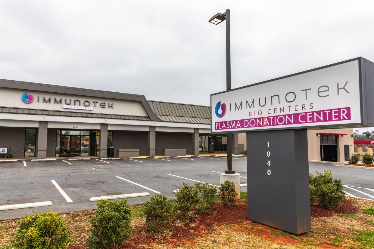 Hickory, NC, USA-2/17/19: The Immunotek Plasma Donation Center is a global leader in plasma supply, currently with 19 centers in the southeast US.