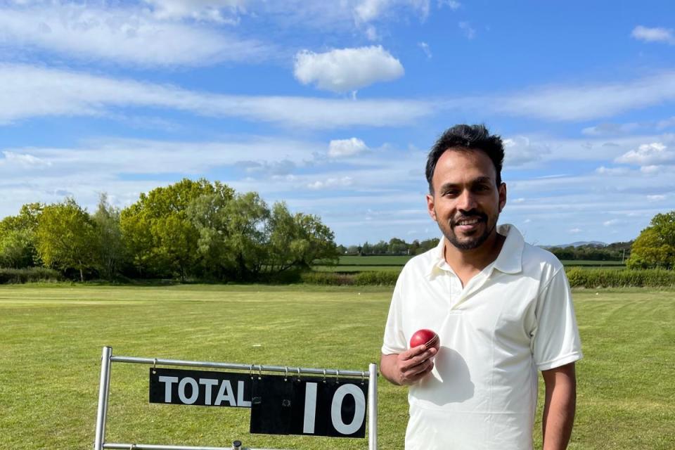 Aneesh Thomas who started his season by taking six wickets for Burghill, Tillington and Weobley seconds <i>(Image: Submitted)</i>