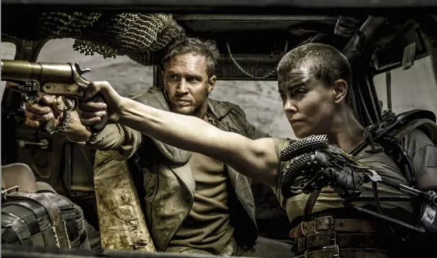 Hardy and Theron in Mad Max: Fury Road (Credit: Warner Bros)