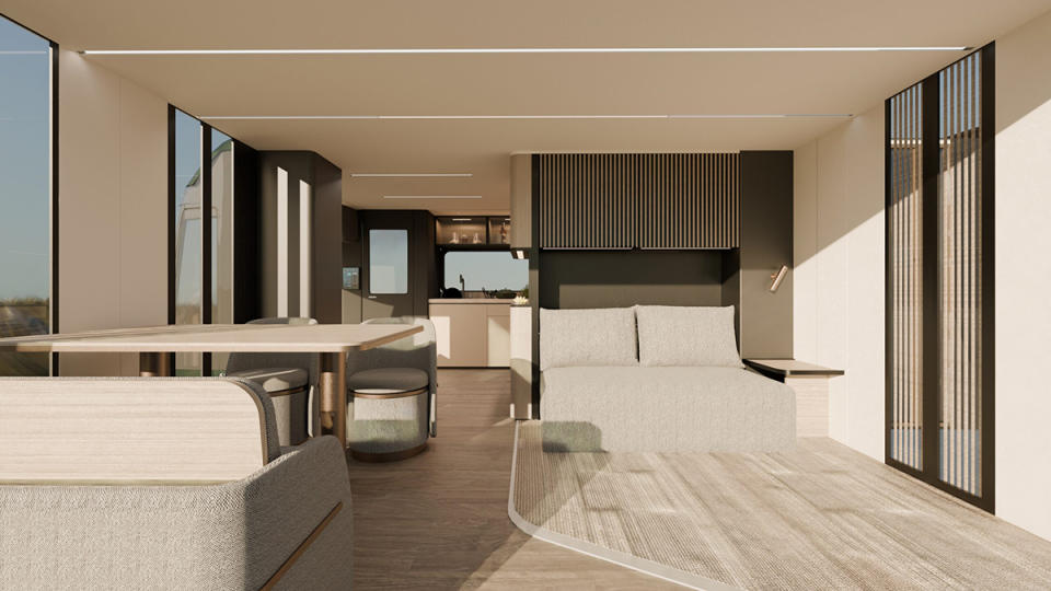 The AC Future eTH RV's living room