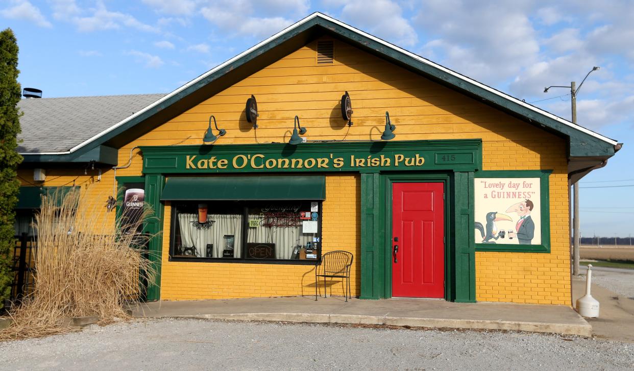 The exterior Thursday, March 28, 2024, at Kate O’Connor’s Irish Pub on East Michigan Street in New Carlisle.