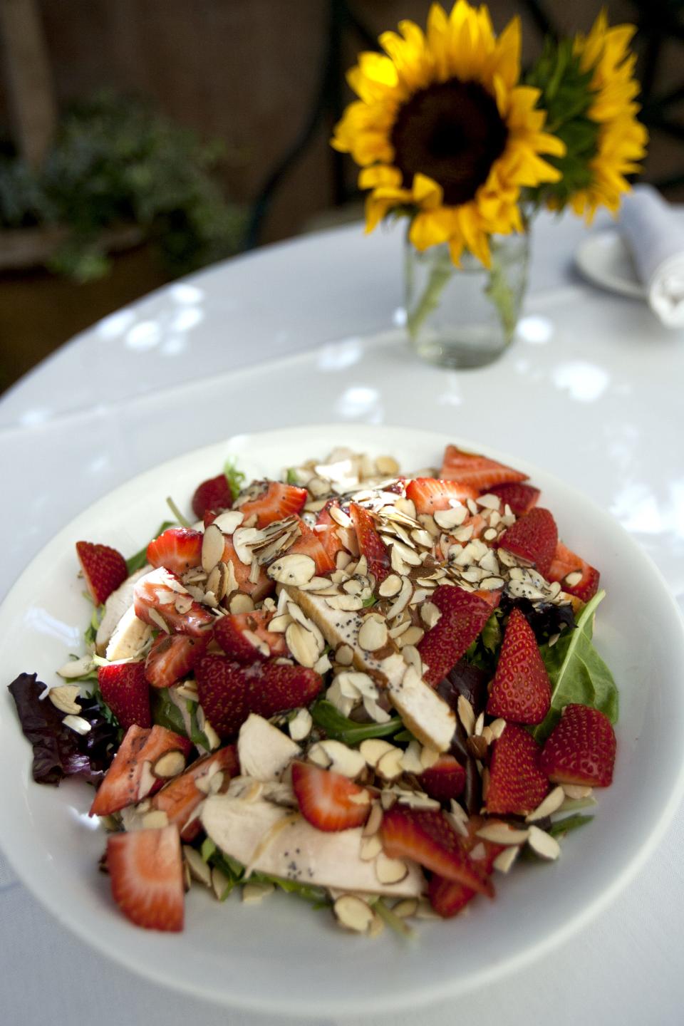 Strawberry Chicken Salad is a specialty dish at Arcadia Farms in Scottsdale.