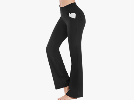 These comfy boot-cut yoga pants have pockets — and they're down to just $24