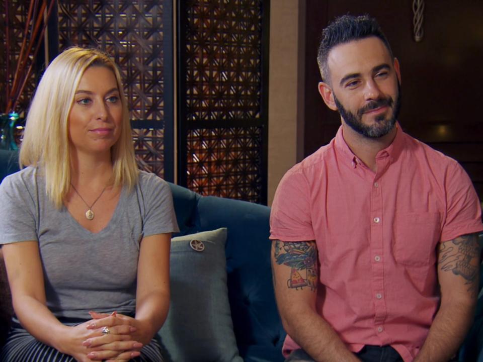 Heather and Derek on "Married at First Sight" season four.
