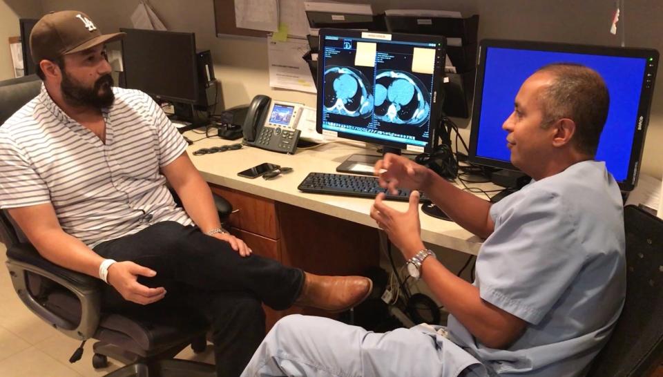 Alex Franco discusses the HeartSaver CT, a test to detect heart disease, with Dr. Vivek Goswami, a cardiologist with Heart Hospital of Austin and Austin Heart. Goswami recommends early screenings before a first heart attack.
