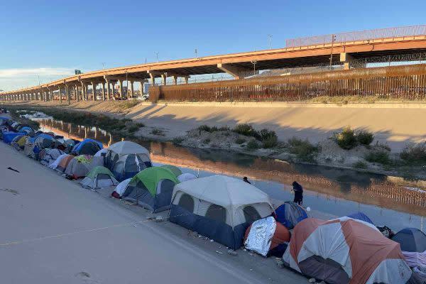 campamento migrantres ciudad juárez