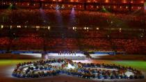 2016 Rio Olympics - Closing ceremony - Maracana - Rio de Janeiro, Brazil - 21/08/2016. Performers take part in the closing ceremony. REUTERS/Leonhard Foeger