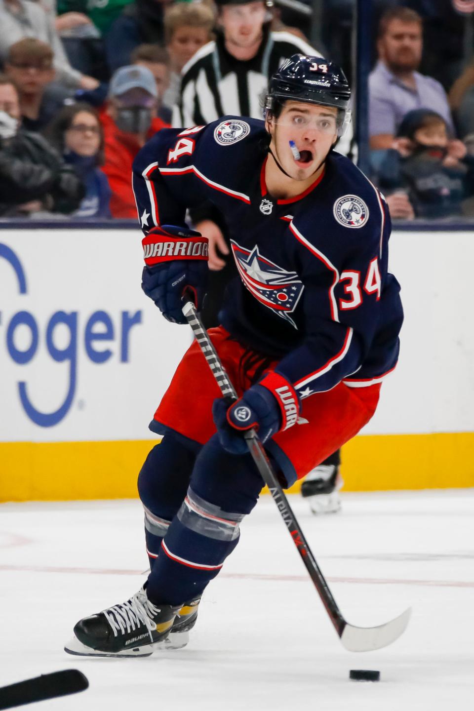 According to the analytics site Natural Stat Trick, Blue Jackets rookie Cole Sillinger entered the weekend leading the Blue Jackets in 5-on-5 in individual scoring chances (51), individual high-danger chances (21) and individual expected goals (4.07).