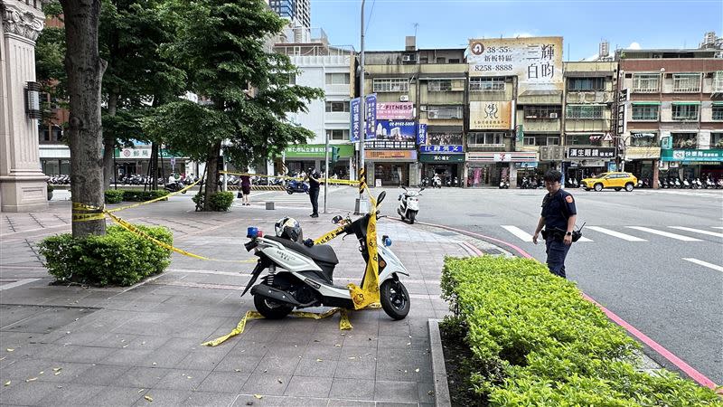 林男疑似畏罪脫逃時，不慎從高空墜落，當場慘死。（圖／記者莊淇鈞攝影）