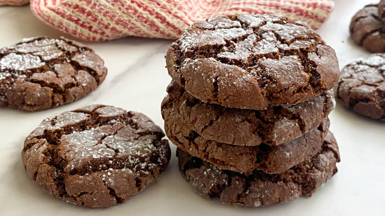 Stack of vegan cookies