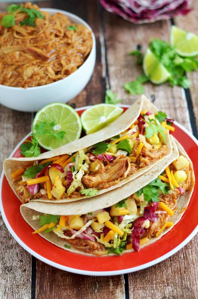 Hawaiian BBQ Chicken Tacos