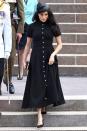 <p><strong>October 2018 </strong>Meghan went to the opening of the the ANZAC Memorial in Hyde Park, Australia, in an Emilia Wickstead look.</p>