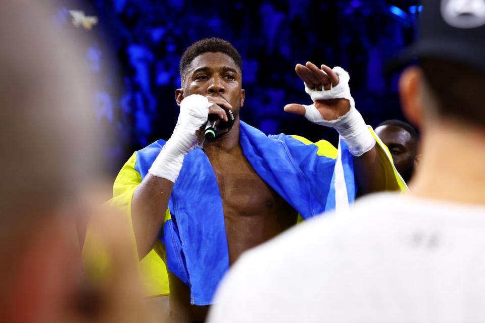 Anthony Joshua took centre stage following defeat  (Getty Images)