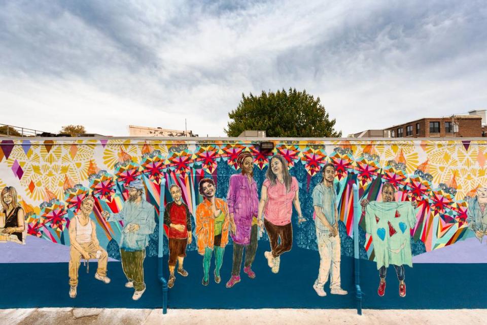 This mural, called “Healing Begins Through Connection,” is in Philadelphia. A photograph of it is included in an exhibit at the Mint Museum Uptown. The “W|ALLS” exhibit, which opens Feb. 24, tells the stories of different types of walls around the world.