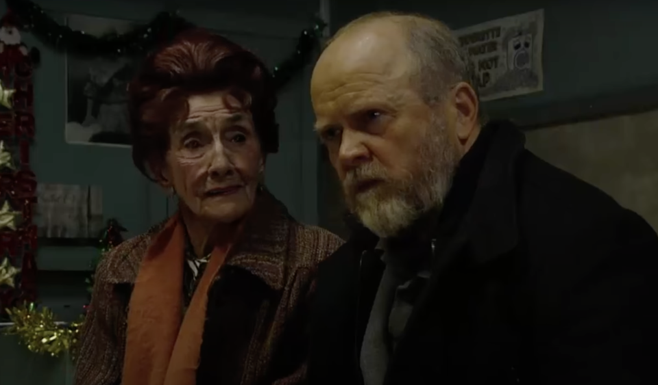 Dot Cotton with Phil Mitchell on EastEnders. (BBC)