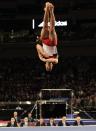 Men's all around champion Danell Leyva of the US performs the floor exercices at the 2012 AT&T American Cup at Madison Square Garden in New York on March 3, 2012. (TIMOTHY A. CLARY/AFP/Getty Images)