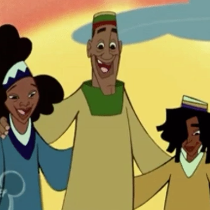 A scene of Joseph and his family celebrating Kwanzaa in 