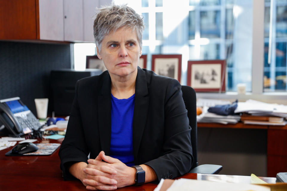 Mary Moriarty at her chief public defender's offices in Minneapolis, on Oct. 25, 2019.<span class="copyright">John Minchillo—AP</span>