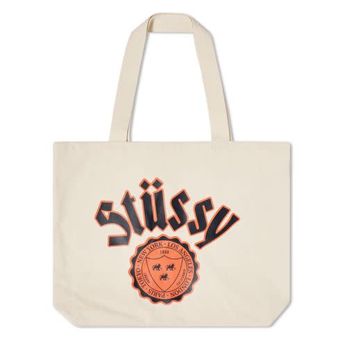 <p><a class="link " href="https://go.redirectingat.com?id=127X1599956&url=https%3A%2F%2Fwww.endclothing.com%2Fgb%2Fstussy-city-seal-canvas-tote-bag-134236-natl.html&sref=https%3A%2F%2Fwww.esquire.com%2Fuk%2Fstyle%2Fg37142611%2Fbest-beach-bags%2F" rel="nofollow noopener" target="_blank" data-ylk="slk:SHOP;elm:context_link;itc:0;sec:content-canvas">SHOP</a></p><p>A Stüssy canvas tote stamped with the 'City Seal' crest of all the places with crippling rentals – New York, LA, London, Paris and Tokyo. And, better yet, it also serves as the best beach bag for when you finally escape said hellholes. </p><p>£40; <a href="https://go.redirectingat.com?id=127X1599956&url=https%3A%2F%2Fwww.endclothing.com%2Fgb%2Fstussy-city-seal-canvas-tote-bag-134236-natl.html&sref=https%3A%2F%2Fwww.esquire.com%2Fuk%2Fstyle%2Fg37142611%2Fbest-beach-bags%2F" rel="nofollow noopener" target="_blank" data-ylk="slk:endclothing.com;elm:context_link;itc:0;sec:content-canvas" class="link ">endclothing.com</a></p>