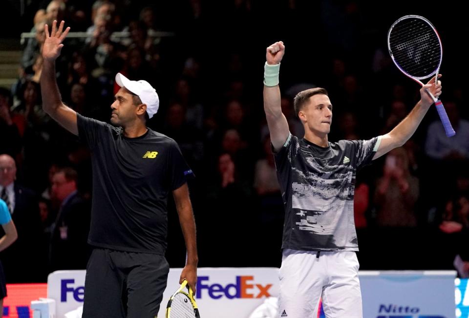 Joe Salisbury, right, and Rajeev Ram are into a second consecutive US Open final (John Walton/PA) (PA Archive)