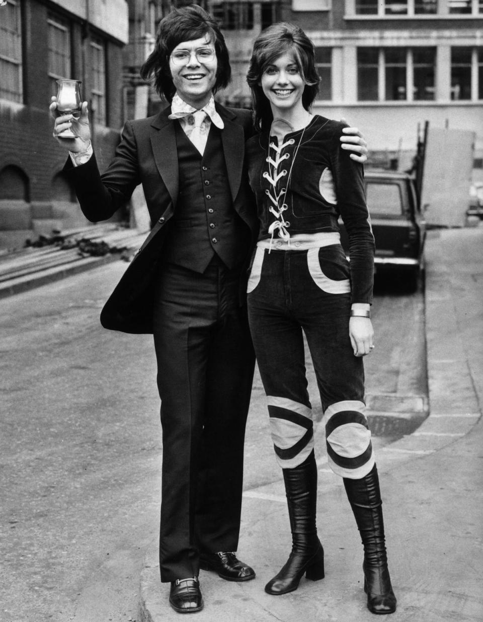 Sir Cliff Richard and Olivia Newton-John pictured in 1971, the year that they first met (Getty Images)