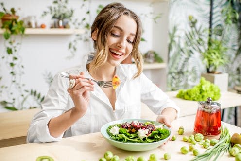   <span class="attribution"><a class="link " href="https://www.shutterstock.com/image-photo/young-woman-eating-healthy-food-sitting-1028139856" rel="nofollow noopener" target="_blank" data-ylk="slk:RossHelen/shutterstock;elm:context_link;itc:0;sec:content-canvas">RossHelen/shutterstock</a></span>