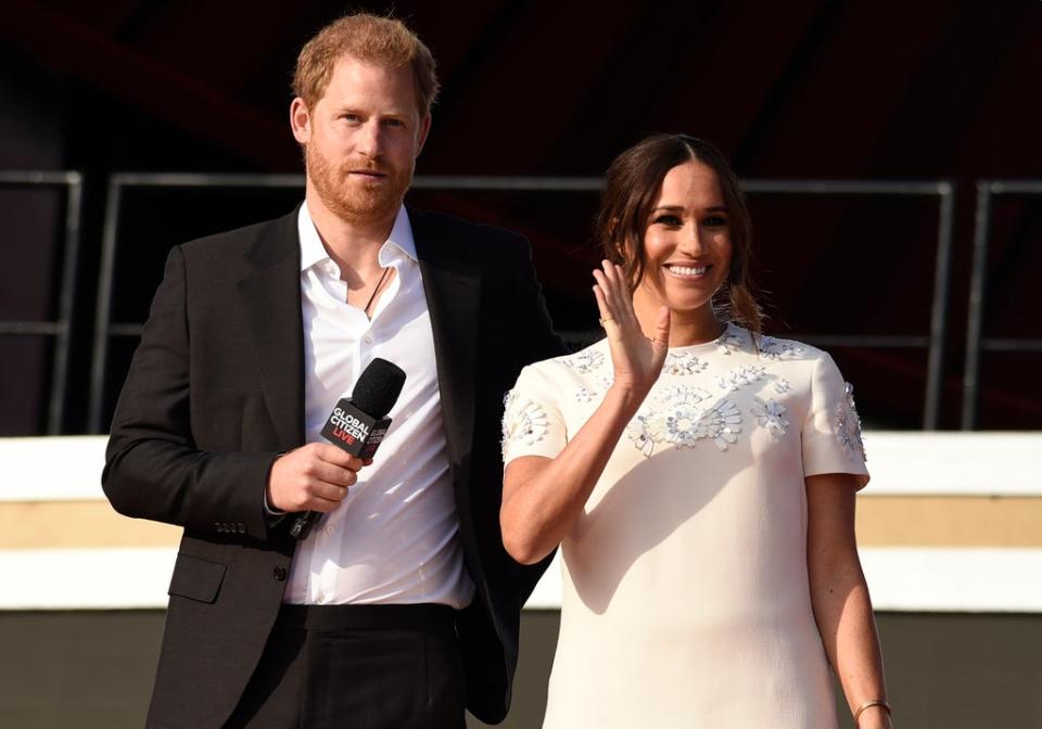 Meghan and Harry earlier this month  (Invision)