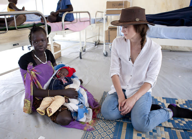 Keira Knightley in Sudan with Oxfam.