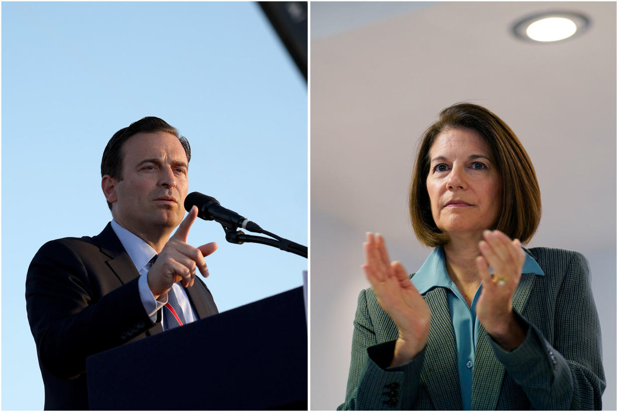 diptych of Adam Laxalt and Catherine Cortez Masto