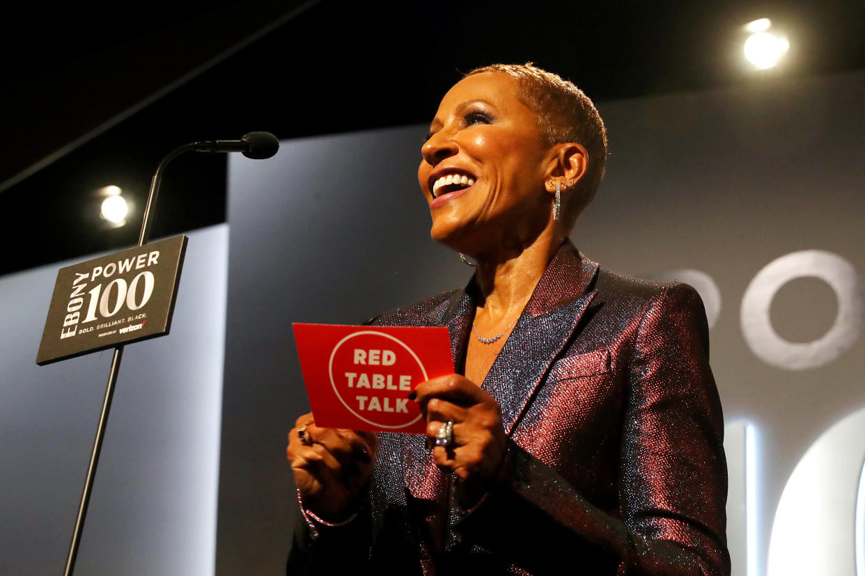 BEVERLY HILLS, CALIFORNIA - OCTOBER 23: Adrienne Banfield-Norris speaks onstage during the EBONY Power 100 Awards Gala at The Beverly Hilton on October 23, 2021 in Beverly Hills, California. (Photo by Johnny Nunez/Getty Images for EBONY MEDIA)