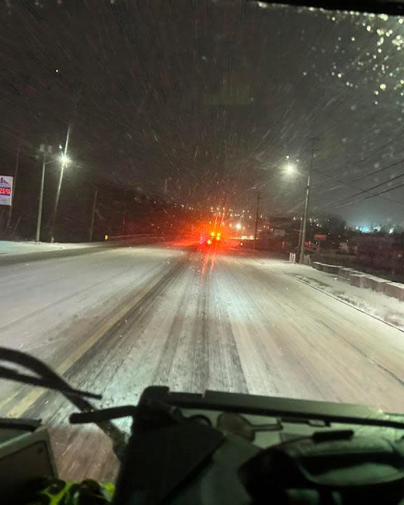 Snowfall in Clarksville (Courtesy: Clarksville Fire Department)