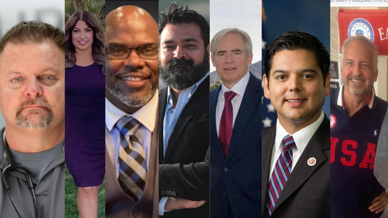 Six Republican candidates are challenging incumbent Democratic Rep. Raul Ruiz in the race to represent California's 25th Congressional District.