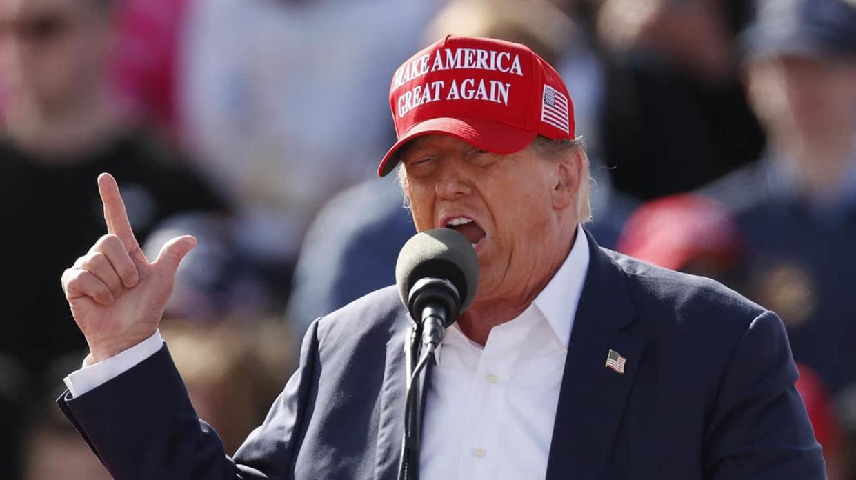 Donald Trump during a speech in Ohio. Photo: Getty Images