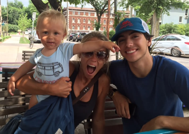 Nicole Curtis with sons Harper and Ethan