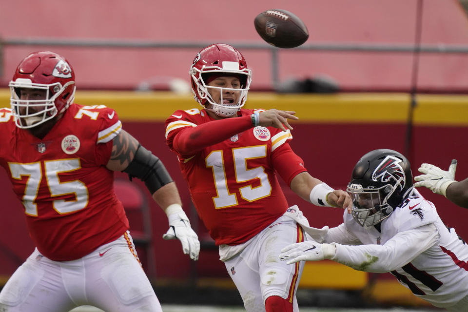 BetMGM will be rooting against the Kansas City Chiefs and quarterback Patrick Mahomes to win the Super Bowl. (AP Photo/Charlie Riedel)