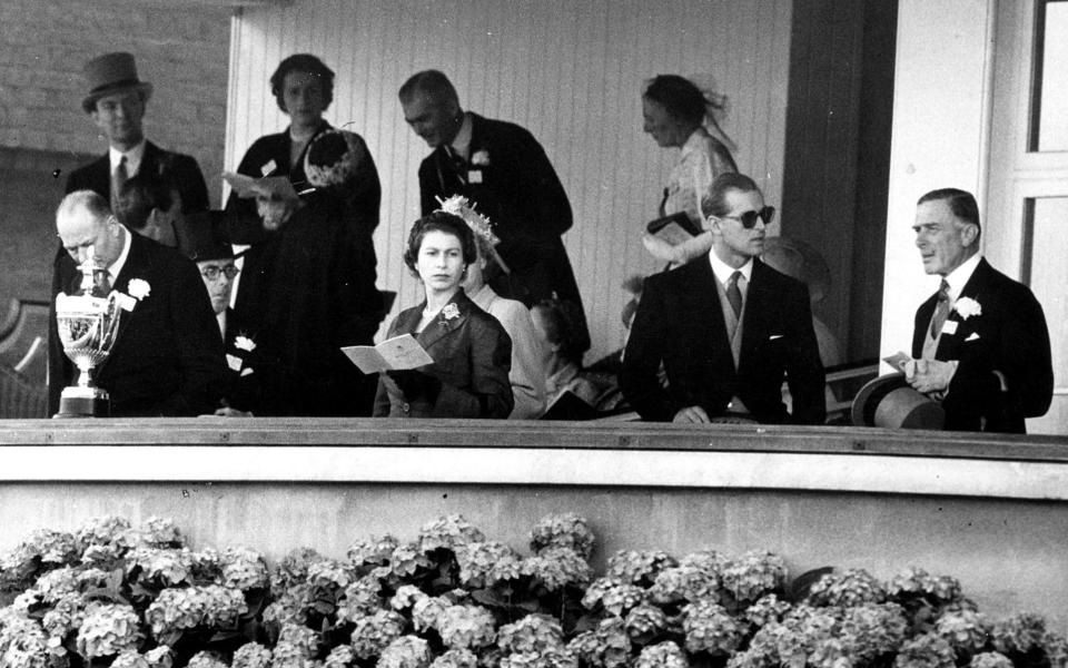 The Queen and Prince Philip at Royal Ascot in 1953 - Shutterstock